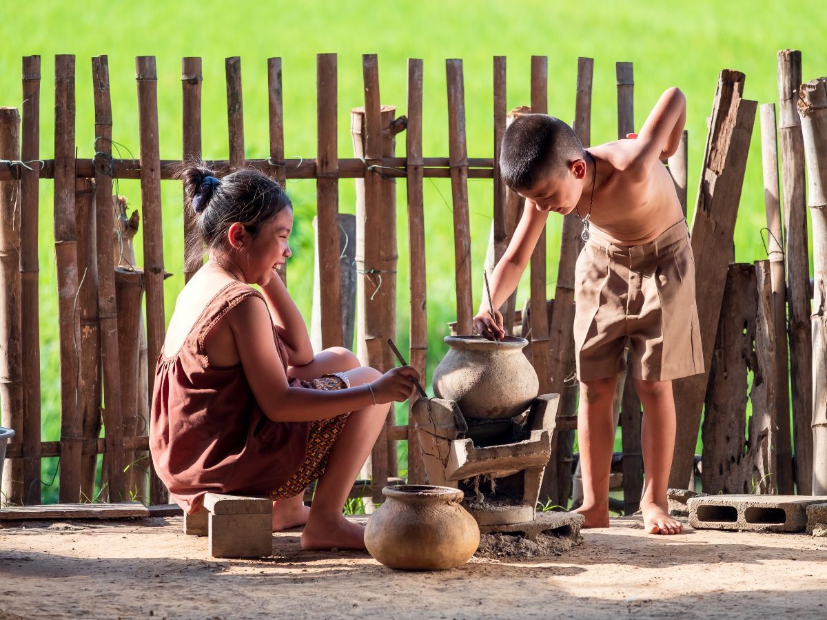 niños tribu tailandia
